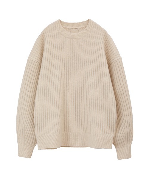 MANOF(マノフ)の「DROP DESIGN KNIT TOPS(ニット/セーター・レディース・ホワイト/グリーン/ブラック・S/M)」の21枚目の写真
