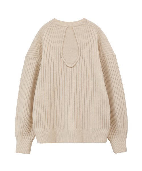 MANOF(マノフ)の「DROP DESIGN KNIT TOPS(ニット/セーター・レディース・ホワイト/グリーン/ブラック・S/M)」の22枚目の写真