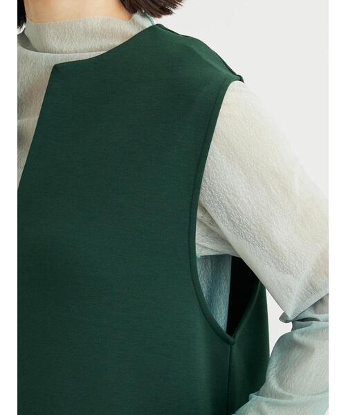 Green　Parks（グリーンパークス）の「キーネックダンボールジャンスカ（ワンピース・レディース・ベージュ/ブラック/ダークグリーン・FREE）」の22枚目の写真