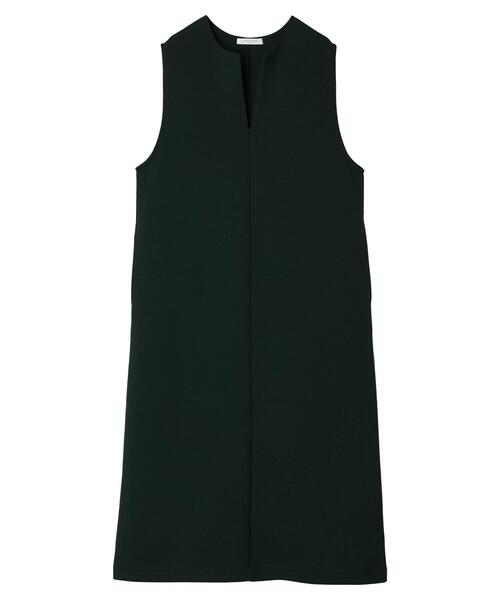 Green　Parks（グリーンパークス）の「キーネックダンボールジャンスカ（ワンピース・レディース・ベージュ/ブラック/ダークグリーン・FREE）」の6枚目の写真