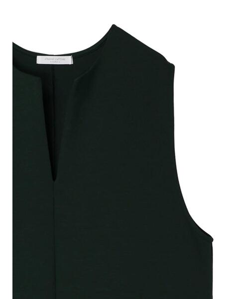 Green　Parks（グリーンパークス）の「キーネックダンボールジャンスカ（ワンピース・レディース・ベージュ/ブラック/ダークグリーン・FREE）」の10枚目の写真