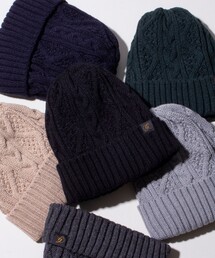 GLOSTER | 【GLOSTER/グロスター】ケーブル編み 裏ボア ニットワッチ ニット帽(ニットキャップ/ビーニー)
