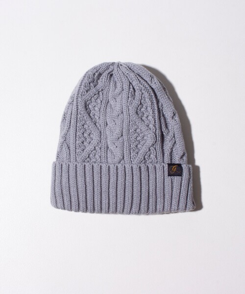 GLOSTER（グロスター）の「【GLOSTER/グロスター】ケーブル編み 裏ボア ニットワッチ ニット帽（ニットキャップ/ビーニー・メンズ・ブラック/グレー/ネイビー/グリーン/ベージュ/ライトグレー・FREE）」の14枚目の写真