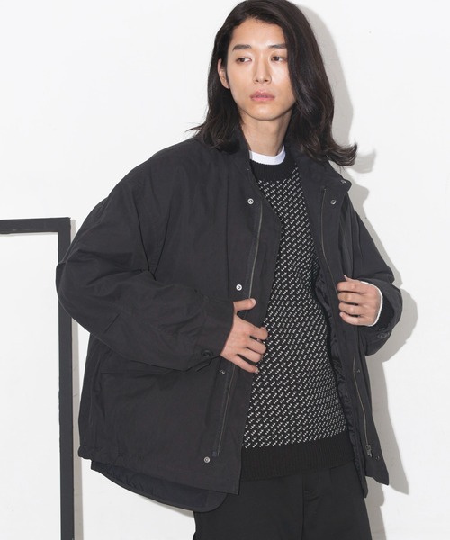 NANO universe(ナノユニバース)の「WEB限定/3way ショートモッズ(ブルゾン・メンズ・スミクロ/カーキ・M/L)」の6枚目の写真