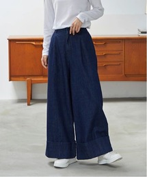 No one knows（ノーワンノーズ）の「選べる2丈 デニム ワイドパンツ（デニムパンツ）」
