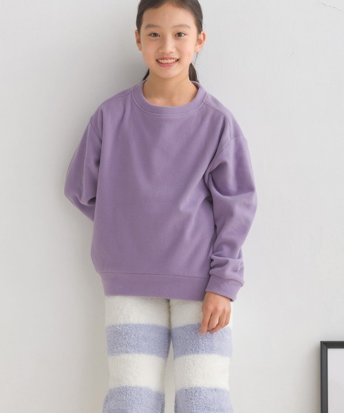 OMNES（オムネス）の「キッズふわ軽静電気防止マイクロフリーストレーナー長袖（スウェット・キッズ・グリーン/パープル/チャコールグレー・140/130/100/110/120）」の18枚目の写真