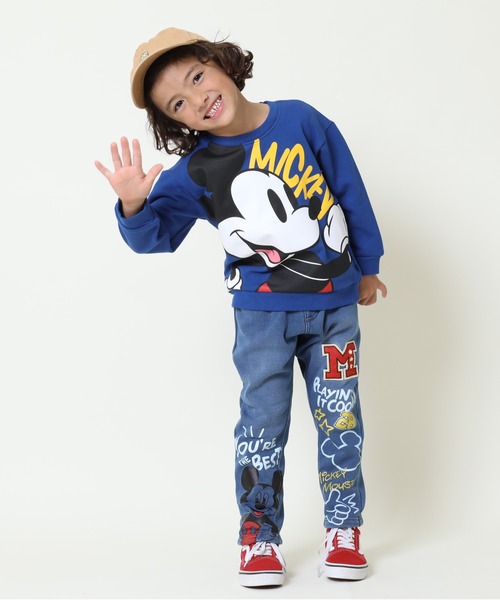 Disney(ディズニー)の「親子お揃い ディズニー BIGフェイストレーナー 9122K(スウェット・キッズ・ブラック×レッド/ホワイト×ブルー/その他9/その他26・80cm/130cm/120cm/140cm/110cm/100cm/150cm/90cm)」の14枚目の写真
