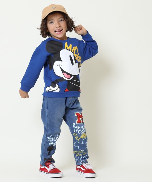 Disney(ディズニー)の「親子お揃い ディズニー BIGフェイストレーナー 9122K(スウェット・キッズ・ブラック×レッド/ホワイト×ブルー/その他9/その他26・80cm/130cm/120cm/140cm/110cm/100cm/150cm/90cm)」の13枚目の写真