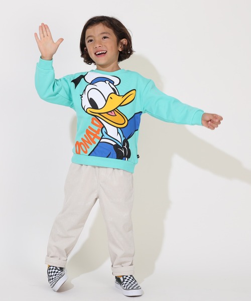 Disney(ディズニー)の「親子お揃い ディズニー BIGフェイストレーナー 9122K(スウェット・キッズ・ブラック×レッド/ホワイト×ブルー/その他9/その他26・80cm/130cm/120cm/140cm/110cm/100cm/150cm/90cm)」の9枚目の写真