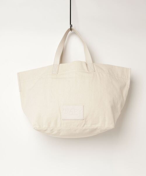 BAPY BY A BATHING APE（ベイピーバイアベイシングエイプ）の「BAPY LOGO GRAPHIC TOTE BAG（トートバッグ・レディース・アイボリー・FREE）」の5枚目の写真