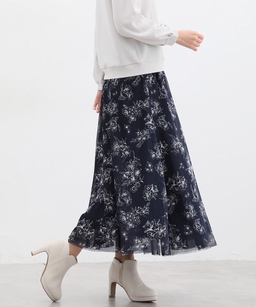 ♡ビーハニー完売品♡Beeハニータフタスカート ネイビー ロング