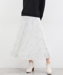 チュールロングスカート