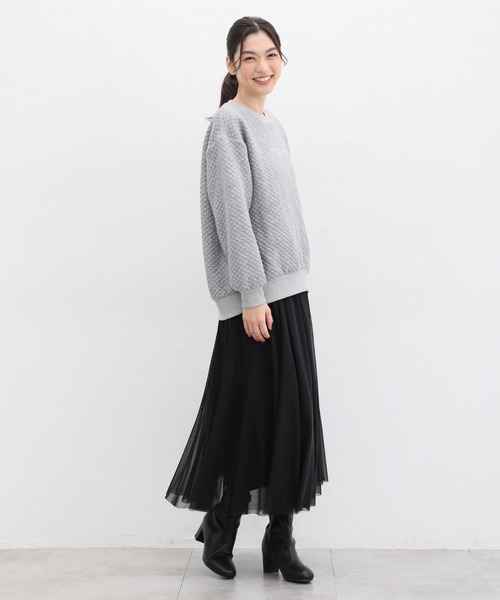 Honeys(ハニーズ)の「チュールロングスカート(スカート・レディース・ネイビー系/ホワイト系その他/ホワイト系その他2/パープル系その他/ブラック/ブラック系その他・S/3L/L/LL/M)」の7枚目の写真