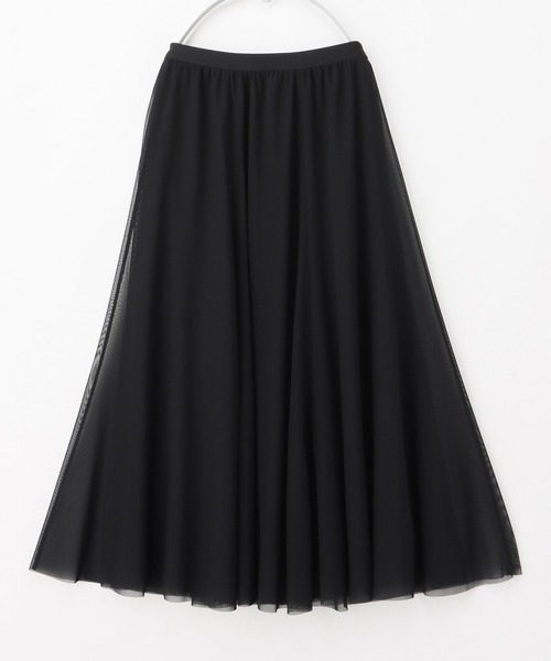 BPN ブラックピースナウ　チュール付きスカート　Ｍ ネイビー　ストライプ BPN ブラックピースナウ チュール付きスカート M ネイビー