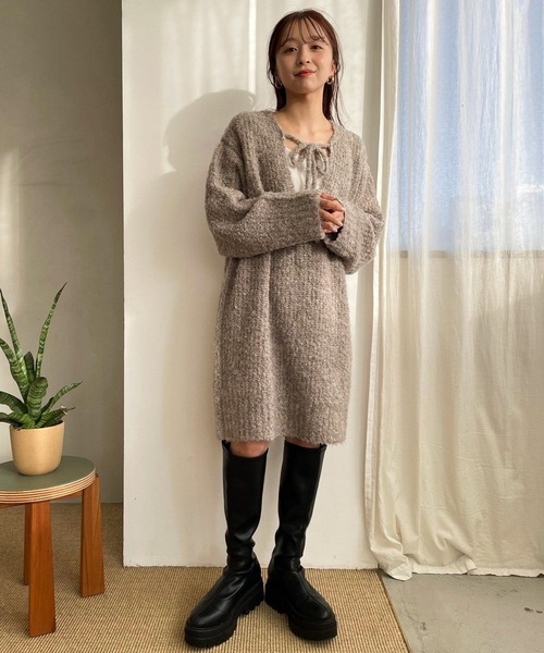 LOWRYS FARM（ローリーズファーム）の「ラメニットミニワンピース 