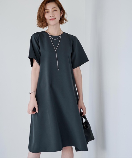 【あんず】SACRA ワンピース ウール ベルト ブラウン Aライン 日本 SACRA｜ウールロングシャツワンピース