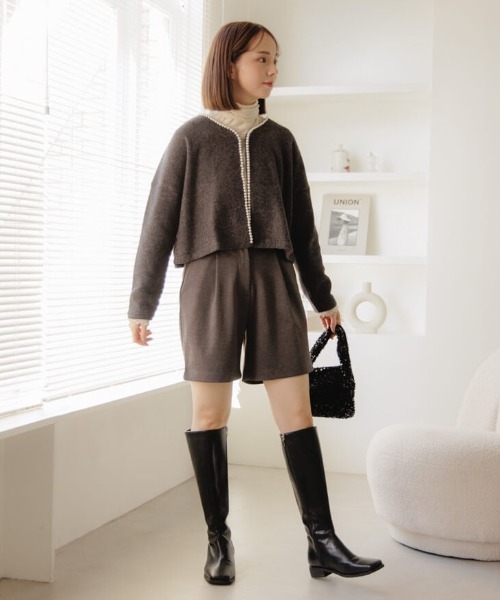 flower(フラワー)の「ウォーミーハーフパンツ(その他パンツ・レディース・グレー/ブラウン・FREE)」の12枚目の写真