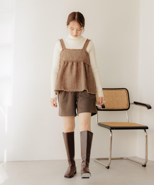 flower(フラワー)の「ウォーミーハーフパンツ(その他パンツ・レディース・グレー/ブラウン・FREE)」の19枚目の写真