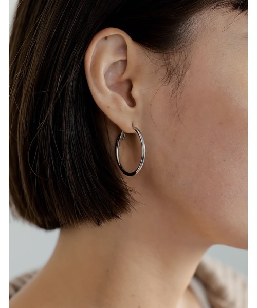 Re:EDIT（リエディ）の「[Accessory Collection][3点セット]フェイクパールフープピアスSET[（ピアス（両耳用）・レディース・ゴールド/シルバー・FREE）」の4枚目の写真