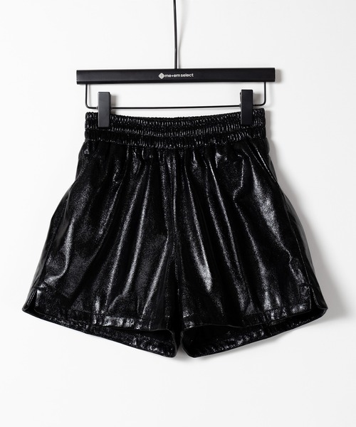 me+em select(ミームセレクト)の「※※【 2color / 3size 】メタリックシャーリングギャザーショートパンツ(その他パンツ・レディース・ブラック/シルバー・MEDIUM/SMALL/LARGE)」の22枚目の写真