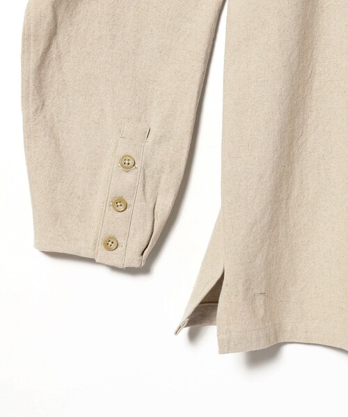 rdv o globe（ランディヴ－オーグローブ）の「rdv o globe / YANNIC CH.ノーカラーシャツ（シャツ/ブラウス・メンズ・ナチュラル・Ⅲ）」の4枚目の写真