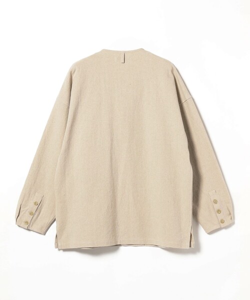 rdv o globe（ランディヴ－オーグローブ）の「rdv o globe / YANNIC CH.ノーカラーシャツ（シャツ/ブラウス・メンズ・ナチュラル・Ⅲ）」の5枚目の写真