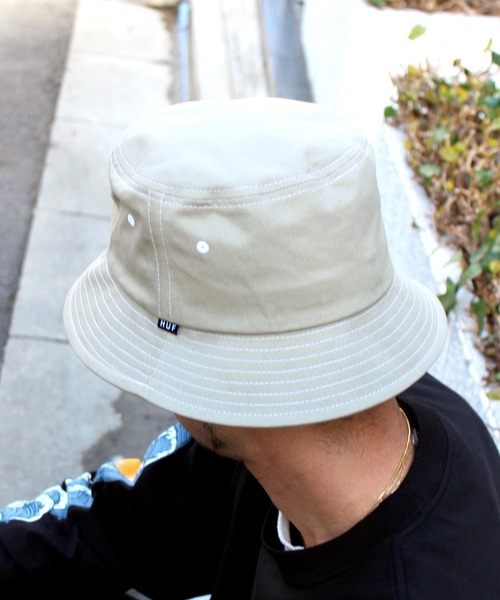 HUF（ハフ）の「【HUF】ハフ HUF SET TT BUCKET バケットハット 綿100% HT00717（ハット・メンズ・ブラック/オートミール/ナチュラル・L/XL/S/M）」の7枚目の写真
