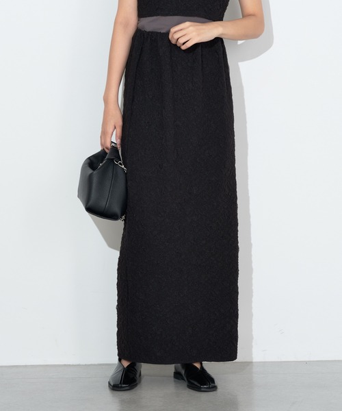 Lui's(ルイス)の「ふくれチュールナロースカート(スカート・レディース・オフホワイト/ブラック・FREE)」の7枚目の写真