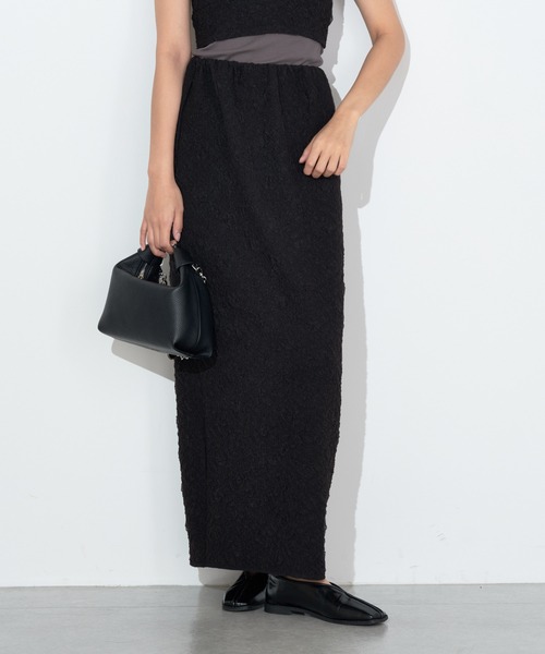 Lui's(ルイス)の「ふくれチュールナロースカート(スカート・レディース・オフホワイト/ブラック・FREE)」の8枚目の写真