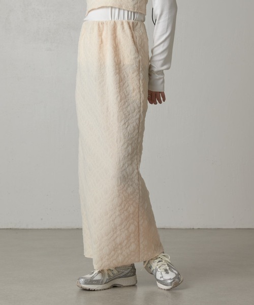 Lui's(ルイス)の「ふくれチュールナロースカート(スカート・レディース・オフホワイト/ブラック・FREE)」の18枚目の写真