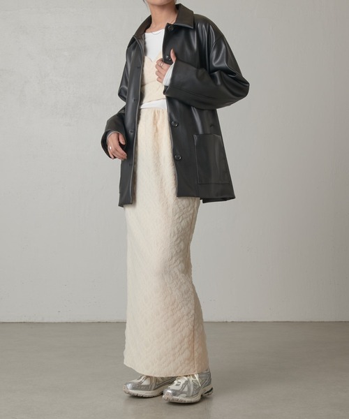 Lui's(ルイス)の「ふくれチュールナロースカート(スカート・レディース・オフホワイト/ブラック・FREE)」の19枚目の写真