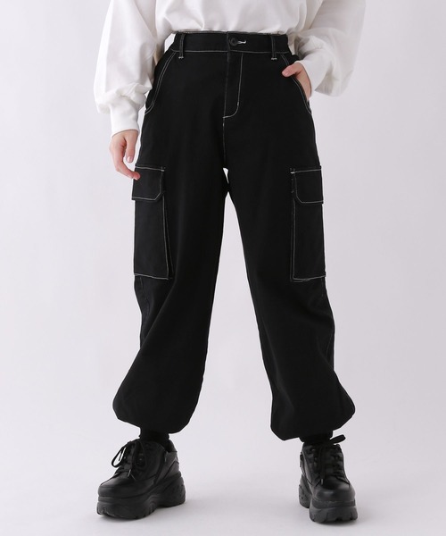 repipi armario（レピピ アルマリオ）の「ワイドストレッチカーゴパンツ（カーゴパンツ・キッズ・ブラック/ブラック系その他/グレー/ホワイト/ブルー・LARGE/MEDIUM/SMALL）」の3枚目の写真