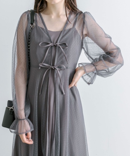 OLIVE des OLIVE(オリーブデオリーブ)の「【WEB限定】マルチウェイワンピース 1041180040(ドレス・レディース・チャコールグレー/ブラック・FREE)」の3枚目の写真