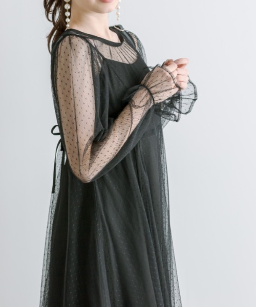 OLIVE des OLIVE(オリーブデオリーブ)の「【WEB限定】マルチウェイワンピース 1041180040(ドレス・レディース・チャコールグレー/ブラック・FREE)」の7枚目の写真