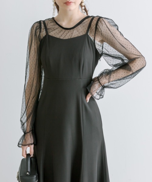 OLIVE des OLIVE(オリーブデオリーブ)の「【WEB限定】マルチウェイワンピース 1041180040(ドレス・レディース・チャコールグレー/ブラック・FREE)」の11枚目の写真