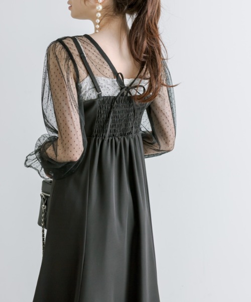 OLIVE des OLIVE(オリーブデオリーブ)の「【WEB限定】マルチウェイワンピース 1041180040(ドレス・レディース・チャコールグレー/ブラック・FREE)」の6枚目の写真