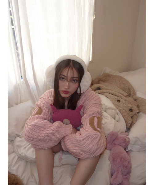 DURAS(デュラス)の「Logo Knit Setup(セットアップ・レディース・チャコールグレー/ピンク/ブルー・FREE)」の8枚目の写真