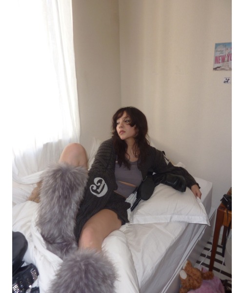 DURAS(デュラス)の「Logo Knit Setup(セットアップ・レディース・チャコールグレー/ピンク/ブルー・FREE)」の9枚目の写真
