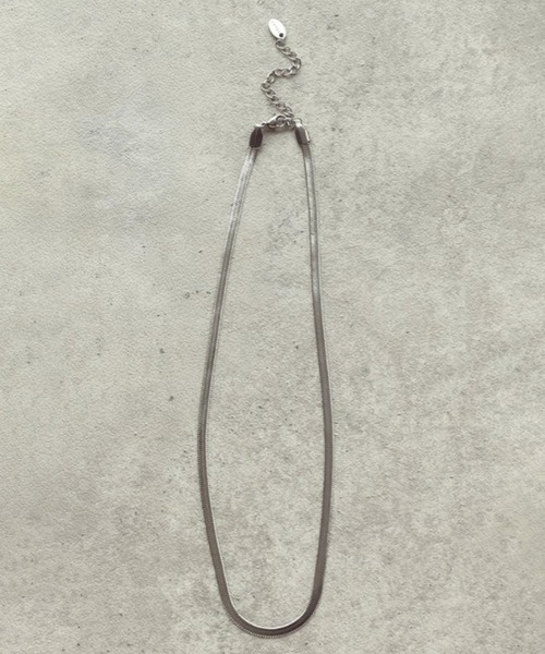 GOLDY（ゴールディ）の「【GOLDY】アレルギー対応 フラット チェーン ショート ステンレス ネックレス / 3230215（ネックレス・レディース・シルバー/ゴールド・FREE）」の5枚目の写真