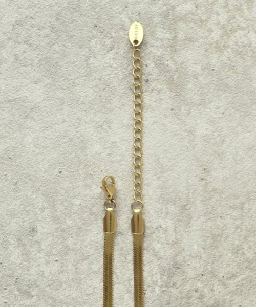GOLDY（ゴールディ）の「【GOLDY】アレルギー対応 フラット チェーン ショート ステンレス ネックレス / 3230215（ネックレス・レディース・シルバー/ゴールド・FREE）」の9枚目の写真