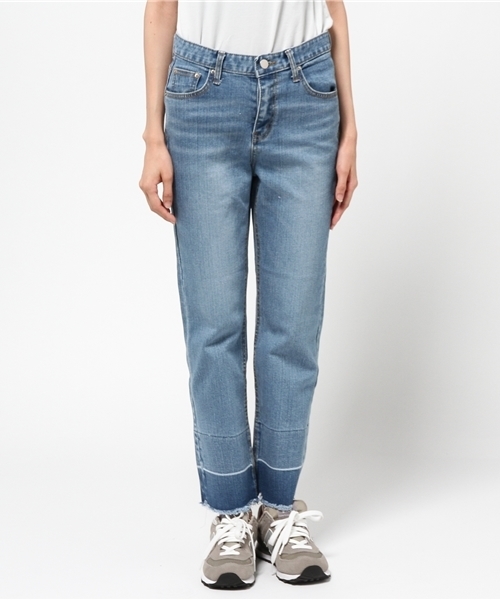 CIAOPANIC（チャオパニック）の「【Ciaopanic】　裾グラデーション加工ストレート（デニムパンツ・レディース・インディゴブルー・MEDIUM/SMALL）」の2枚目の写真