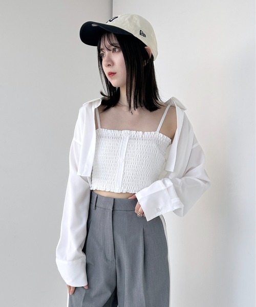 Heather(ヘザー)の「ビスチェSETシャツ 105006(シャツ/ブラウス・レディース・オフホワイト/ピンク・FREE)」の17枚目の写真