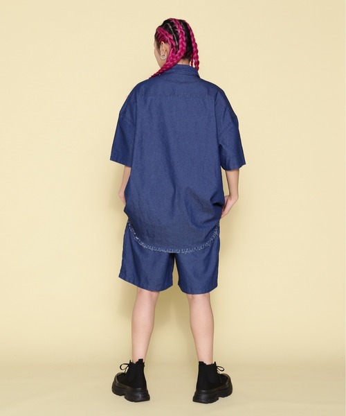 WHITELAND（ホワイトランド）の「【WEB&DEPOT限定】WHITELAND/ホワイトランド/OWL/DENIM SSH（シャツ/ブラウス・レディース・ブラック/インディゴブルー・M/L）」の7枚目の写真