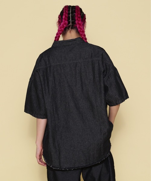 WHITELAND（ホワイトランド）の「【WEB&DEPOT限定】WHITELAND/ホワイトランド/OWL/DENIM SSH（シャツ/ブラウス・レディース・ブラック/インディゴブルー・M/L）」の9枚目の写真