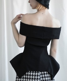 【Jasmine】オフショルフレアニットトップス