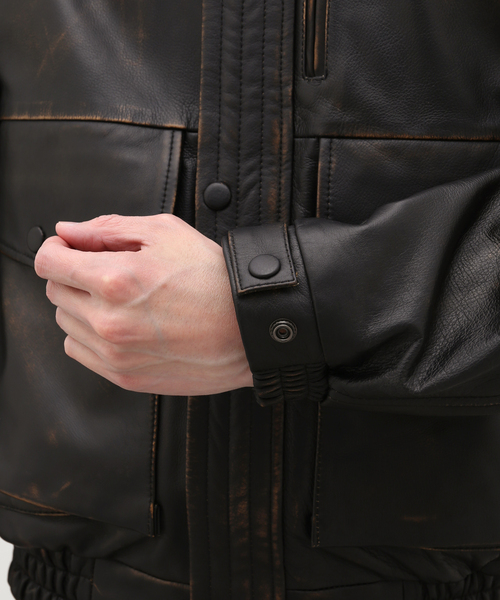CCU シーシーユー　morgan bomber JKT レザー CCU [“MORGAN” Bomber Jacket]