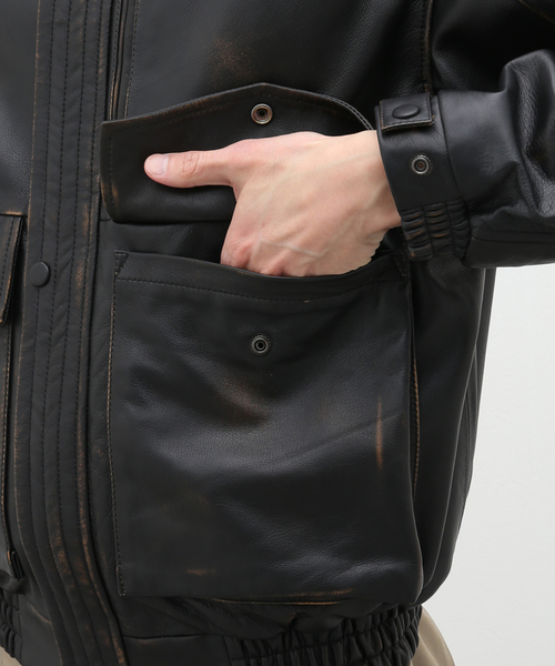 CCU シーシーユー　morgan bomber JKT レザー CCU 