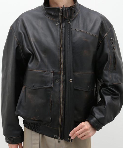 CCU シーシーユー　morgan bomber JKT レザー セール】【CCU / シーシーユー】MORGAN BOMBER JACKET（ブルゾン