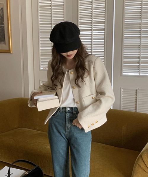 Maison Common ツイードジャケット Short signature Maison Common jacket - Shop Maison Common Europe