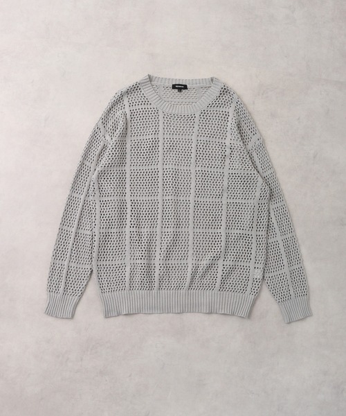 mesh knit crew neck / メッシュニットクルーネック unisex